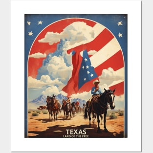 Texas United States of America Tourism Vintage Poster Posters and Art